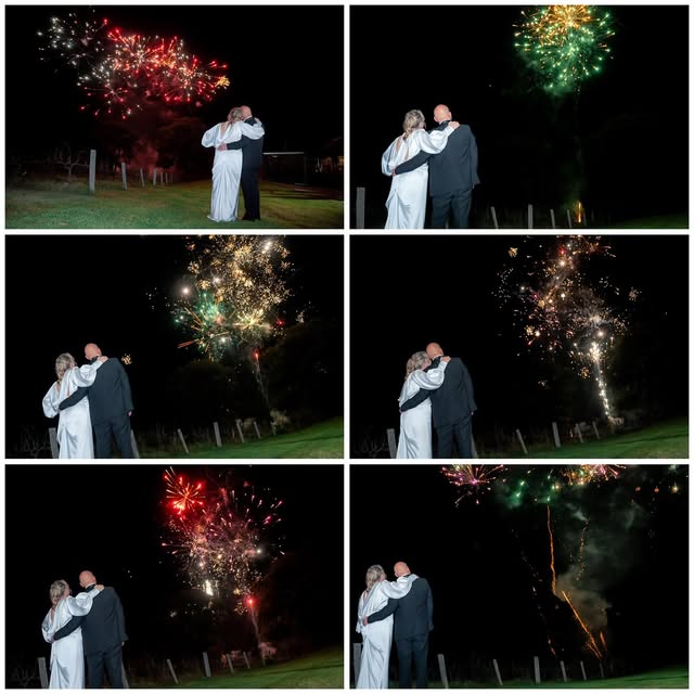 Wedding celebration with fireworks from Jenny Bui on Instagram